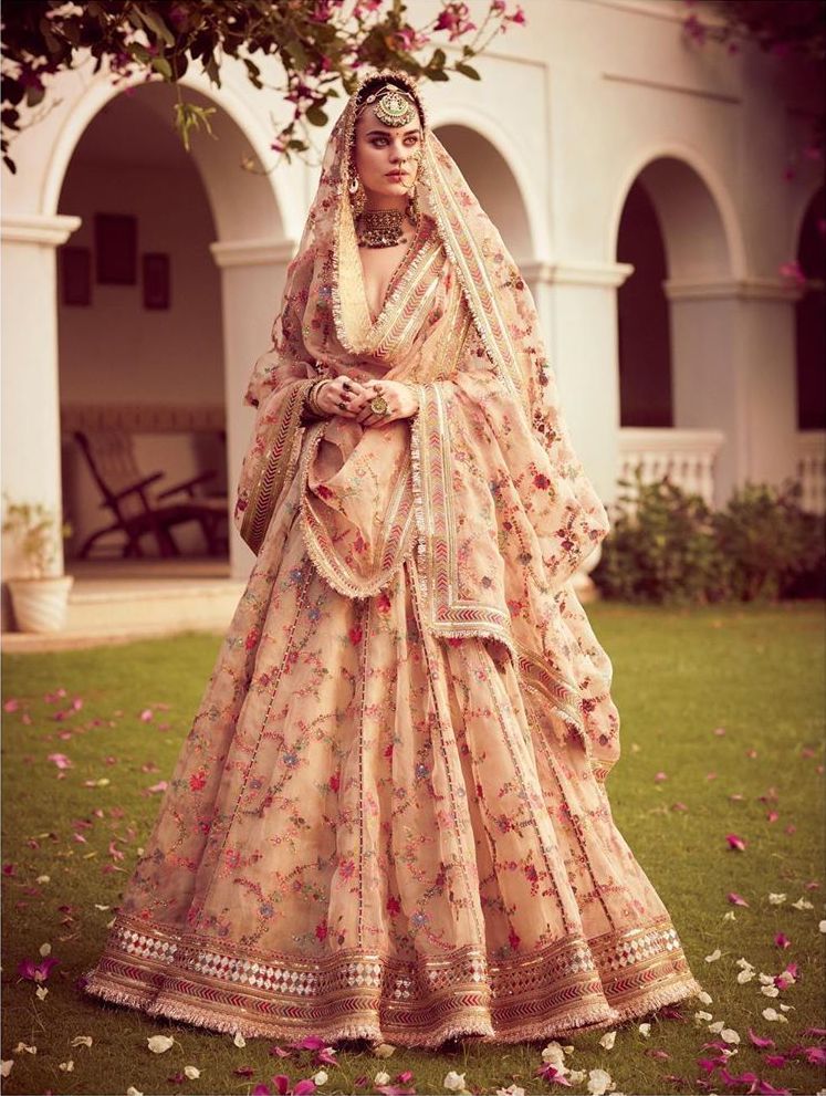 Sabyasachi’s Sultana Royal Peach Colour Bridal Lehenga
