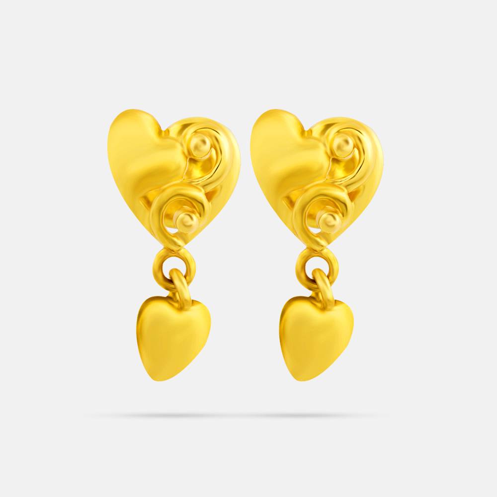 Heart Shaped Earrings Lalitha Jewellery