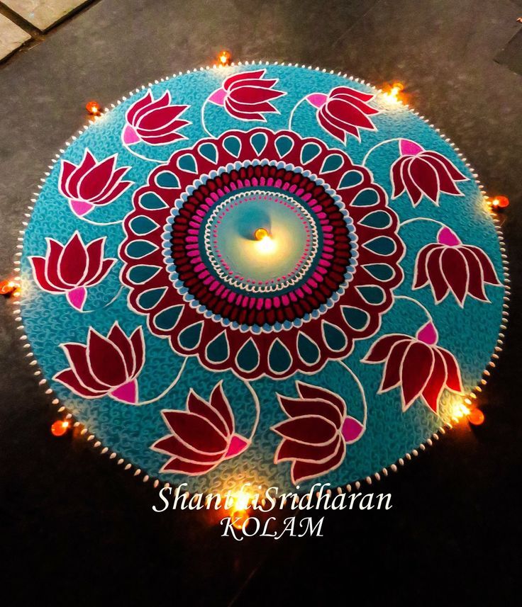 Mandala Lotus Rangoli Designs
