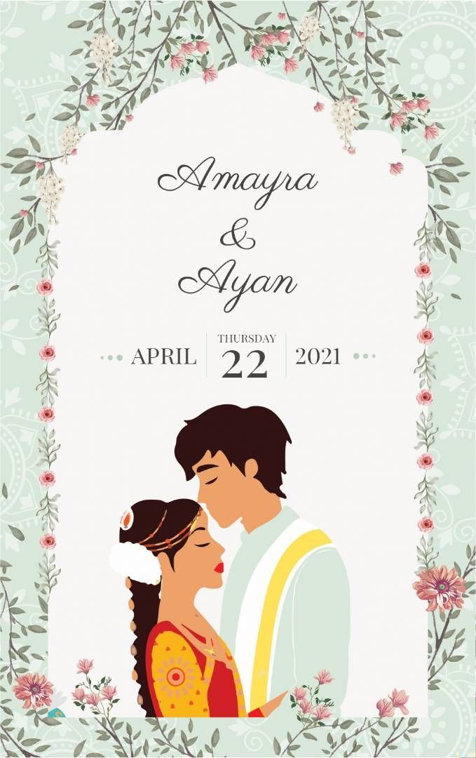 South Indian Animated Shadi Card Design