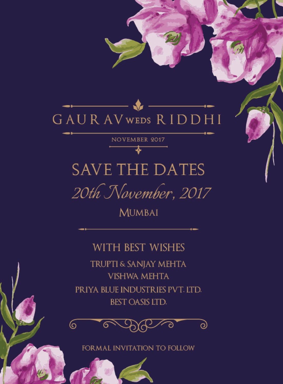 Light and Dark Shadi Card Design