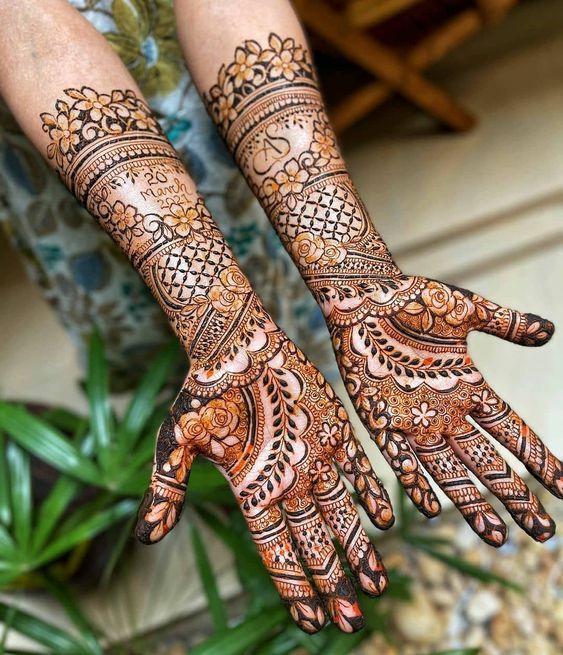 Lotus Motif for Fancy Mehendi Design