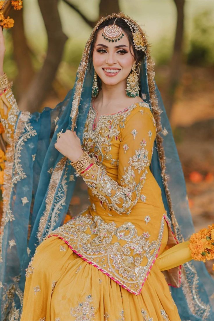 Contrasting Bridal Gharara