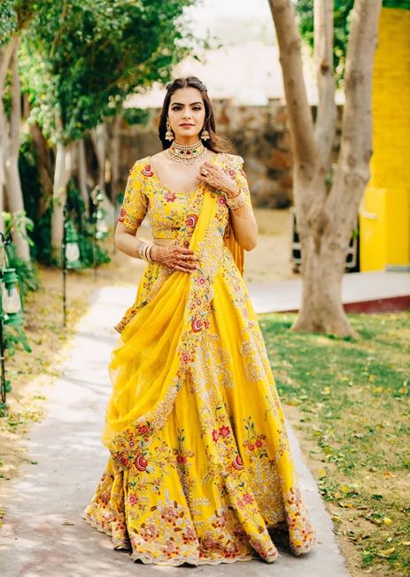 The Yellow Color Party Wear Lehenga Choli