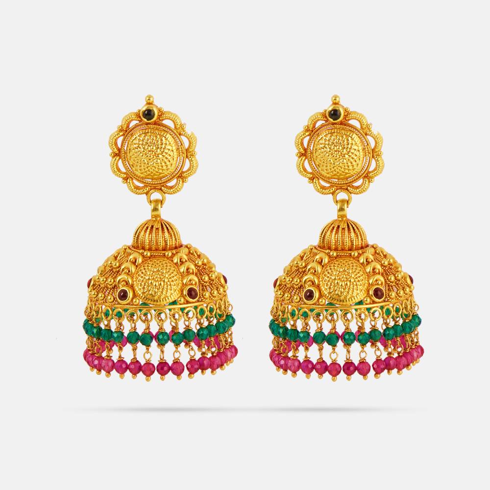 Temple Jhumkas Lalitha Jewellery