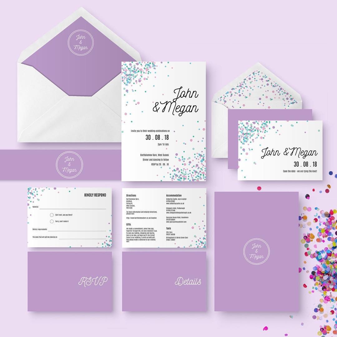 Confetti Wedding Invitations