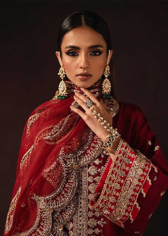 Gota Thread Embroidery on Sharara Dress