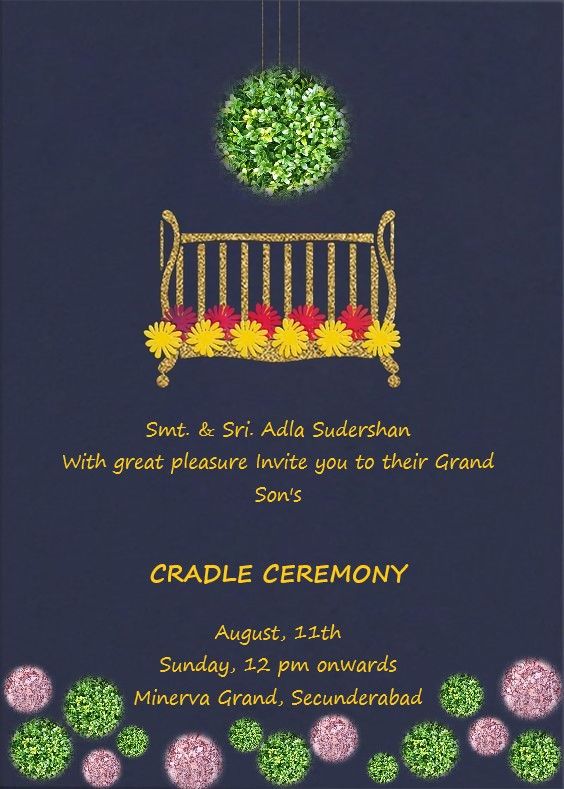 Naming Ceremony Invitation Card Design