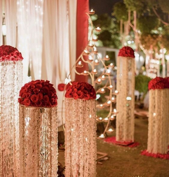 Dragon Flowers in a Perfect Bengali Wedding Flower Gate Decoration