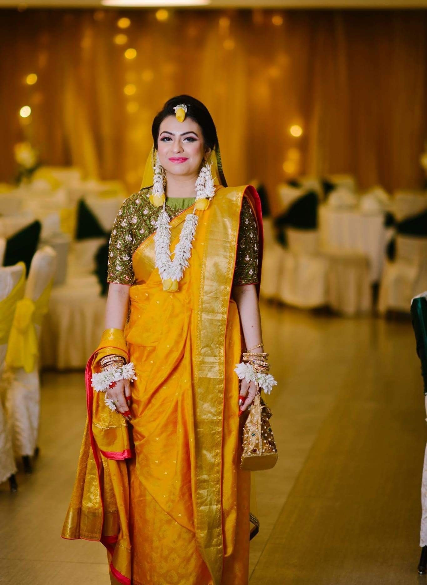 Haldi Ceremony Modern Bengali Wedding Saree