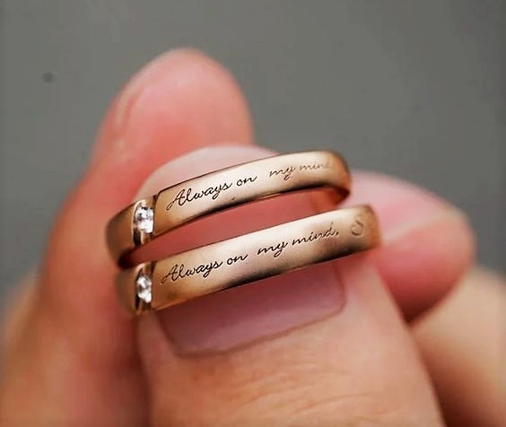 Gold Wedding Band Flat Court