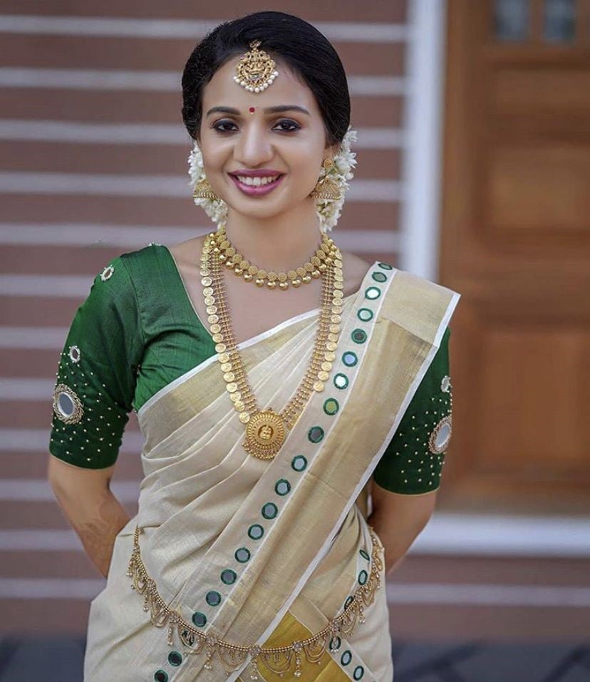 Mirror Work Kerala Bridal Blouse Designs