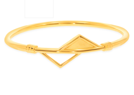 Pyramidal Gleam Gold Noa Bangle