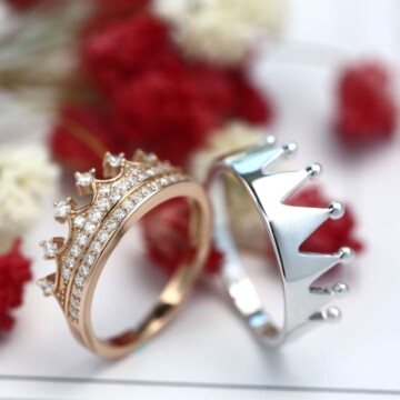 King and Queen Couple Rings