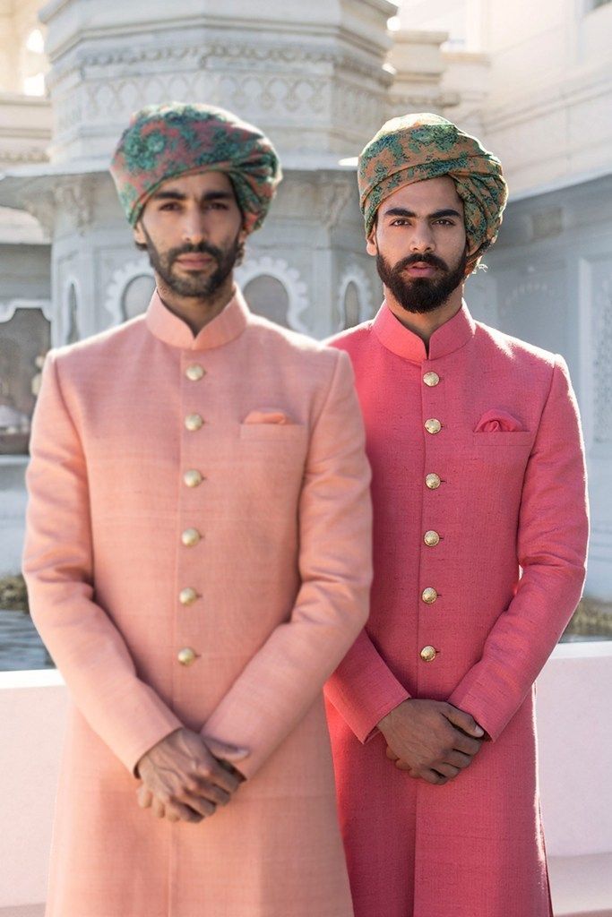 Ice-Cream Pink Sabyasachi Sherwani