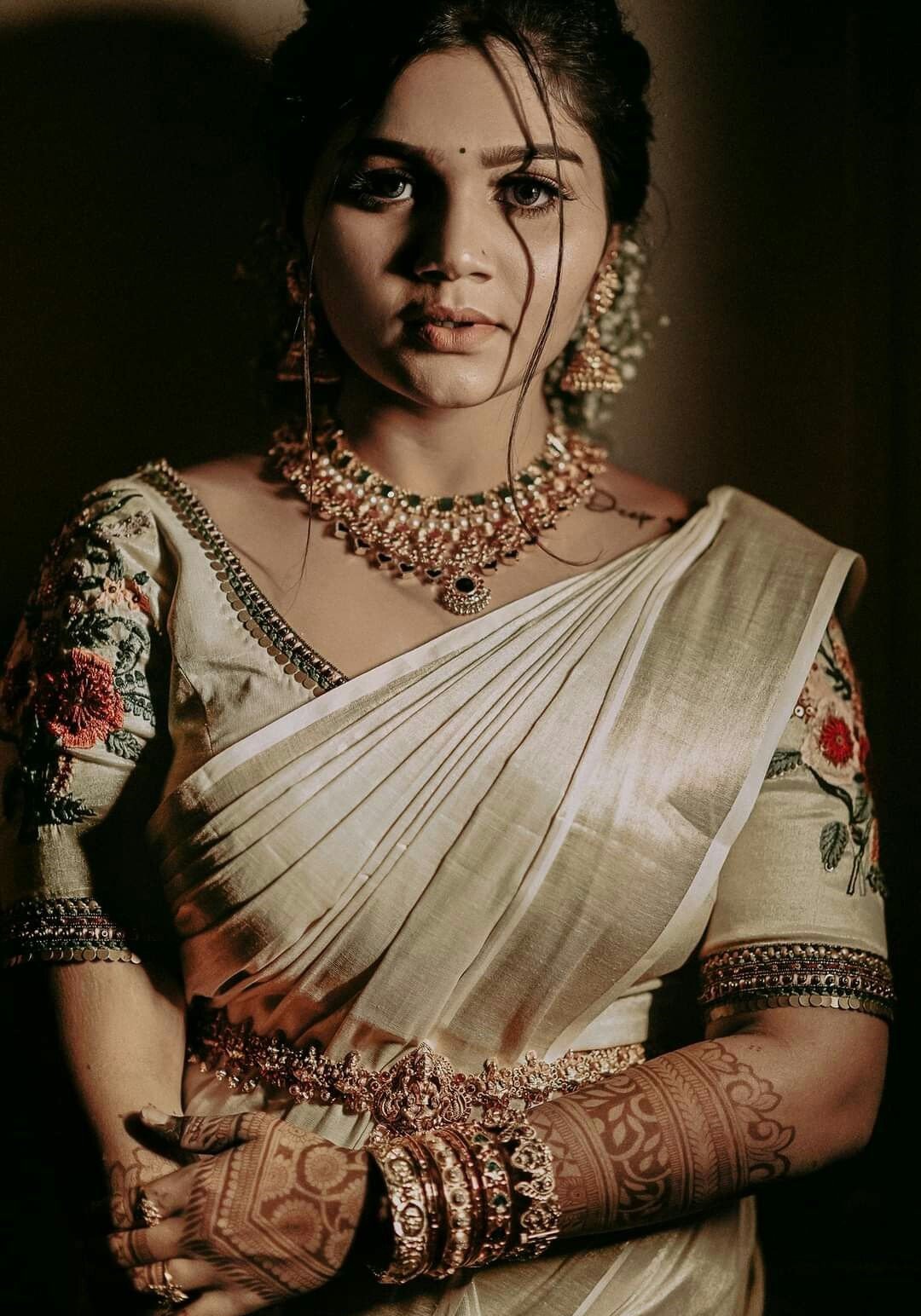 The Intricate back Kerala Bridal Blouse Design