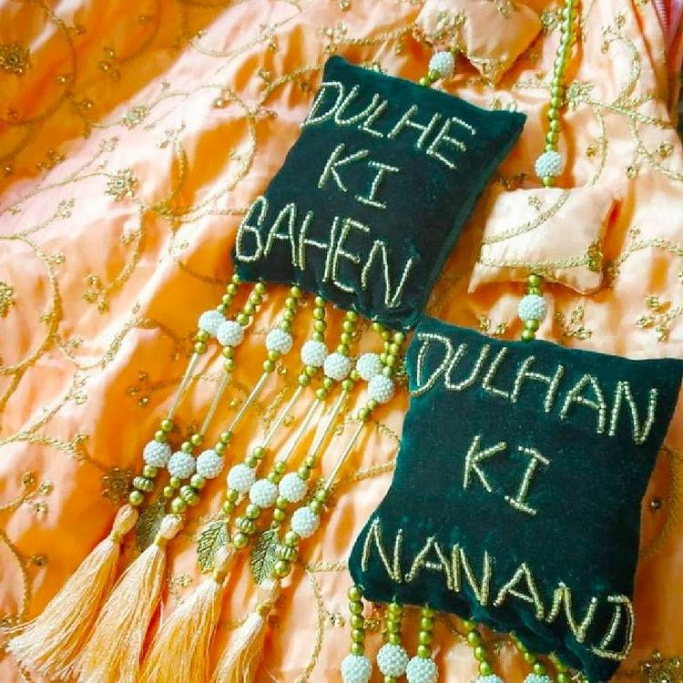 Sister-in-law’s Bridal Lehenga Latkan with Name