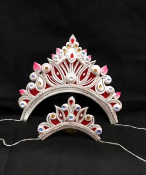 Beautiful Red Mukut Set