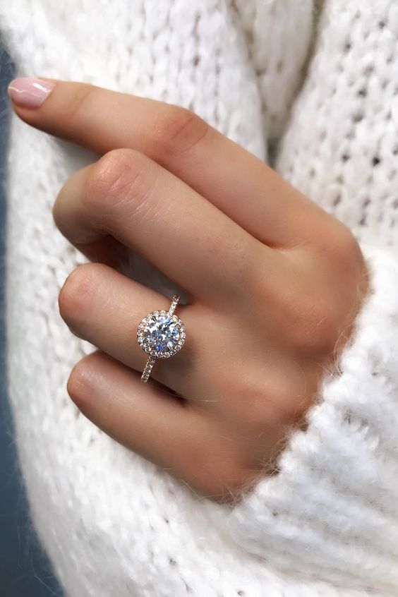 Halo Eternal Love White Gold Wedding Rings