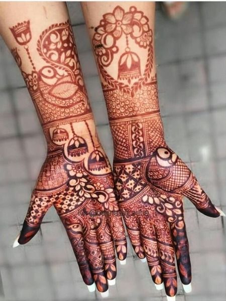 Bell Style Lotus Mehendi Designs