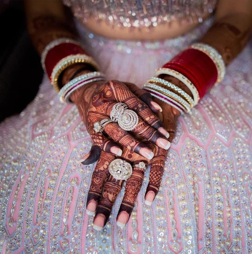 Red Bridal Nail Extensions That Wow