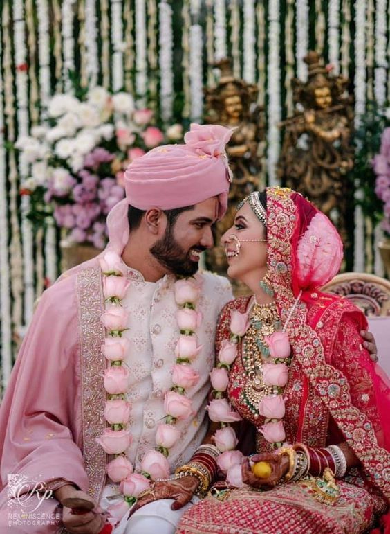 Pink Wedding Garlands Rose Petals