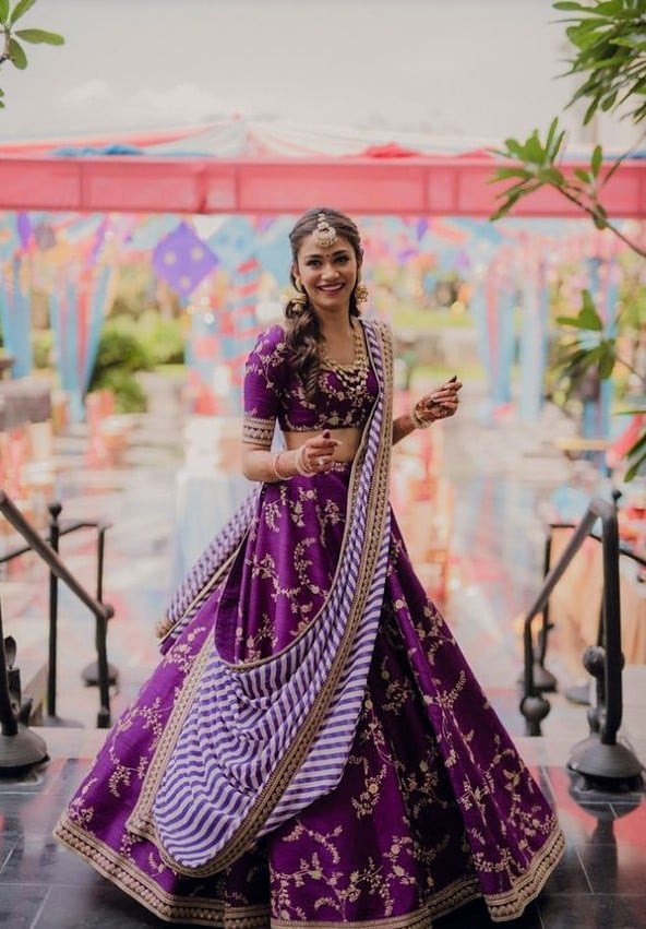 The Kamarbandh Banarasi Dupatta Styles for lehenga