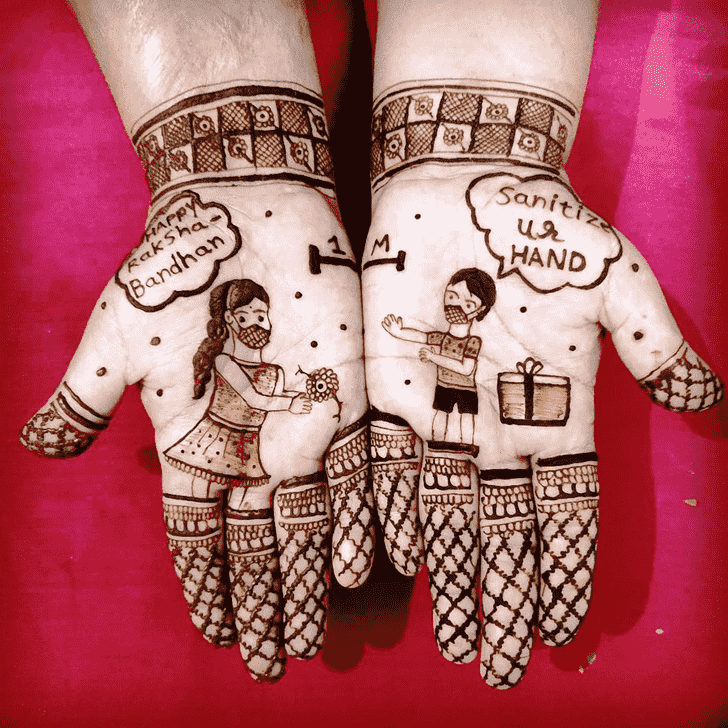 Quarantine Mehendi Design for Raksha Bandhan