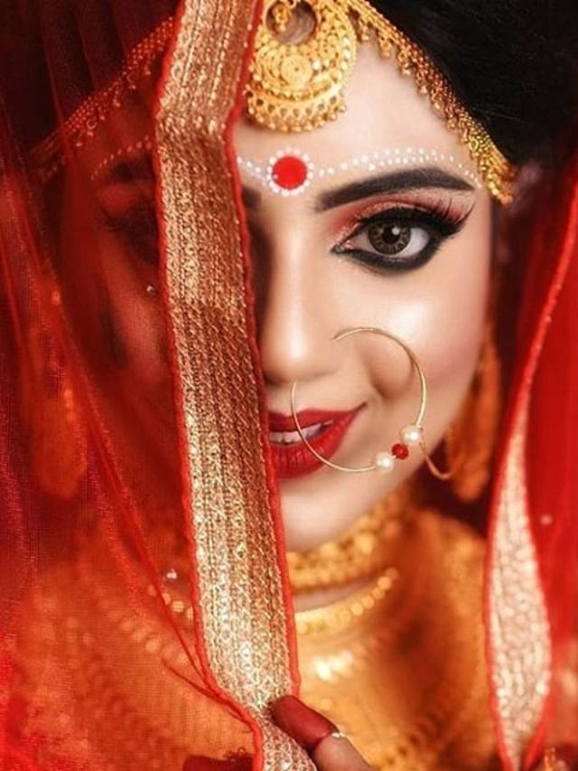 Bridal Dupatta Hiding the face Professional Bengali Wedding Photography Poses
