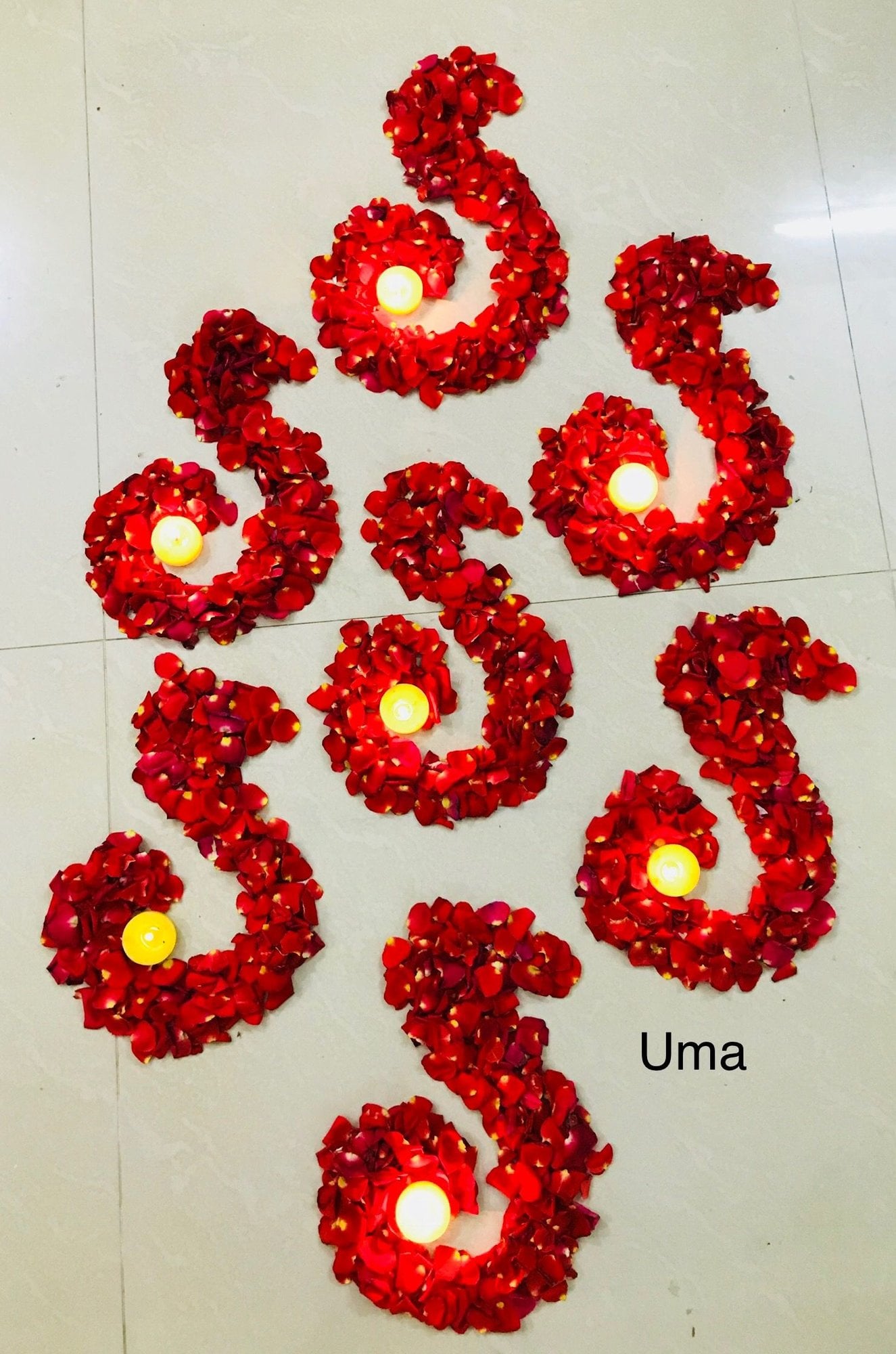 Kalka Flower Rangoli Design