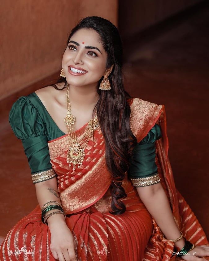 Cap Sleeve for Pattu Saree