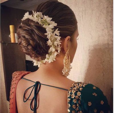 The Side Low Bun Gajra Hairstyle