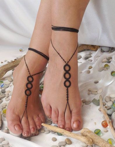 Ankle Tattoo Simple Henna Mehndi Design