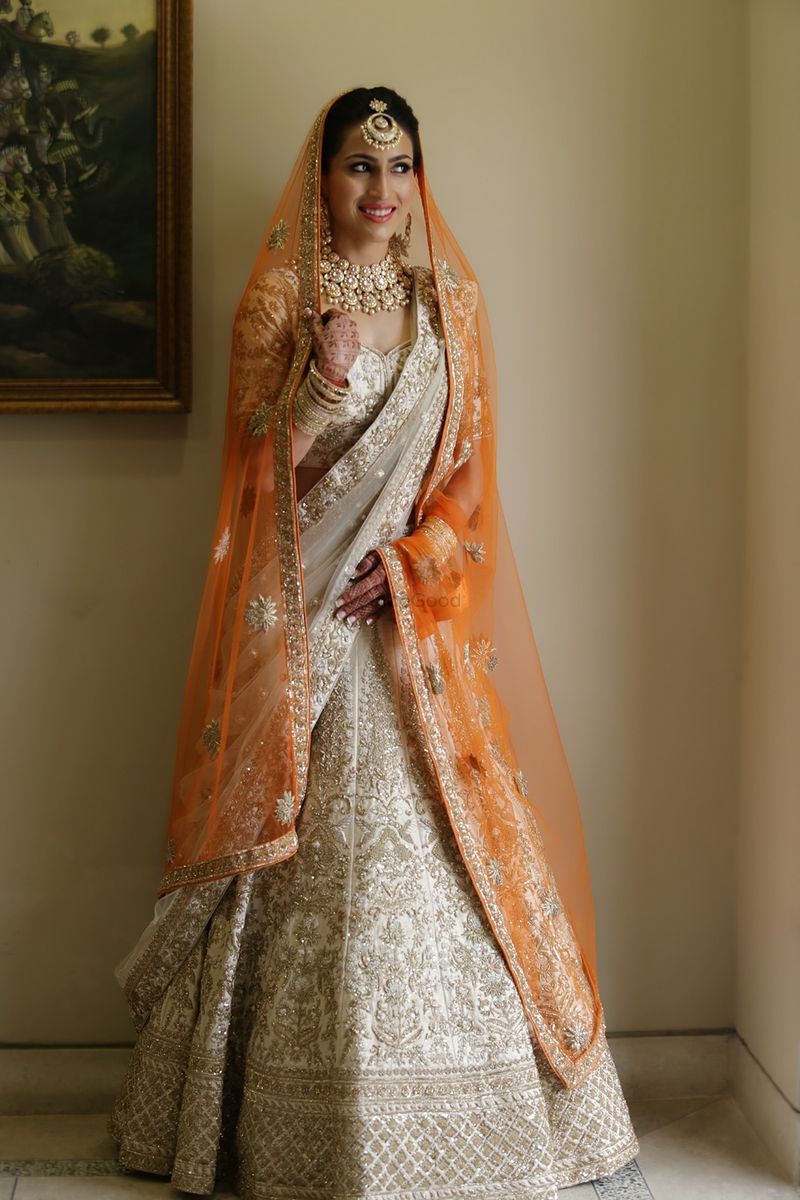 Gota And Jaal Bridal Dupatta Design