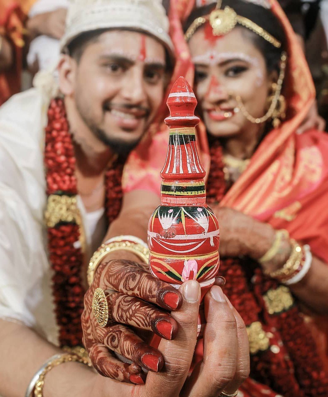 Red Gachkouto Design with White and Green Stripes