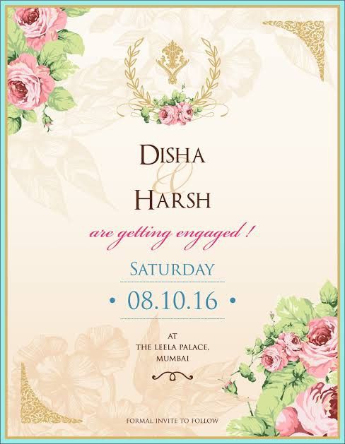 White ‘Save the Date’ Engagement Invitation