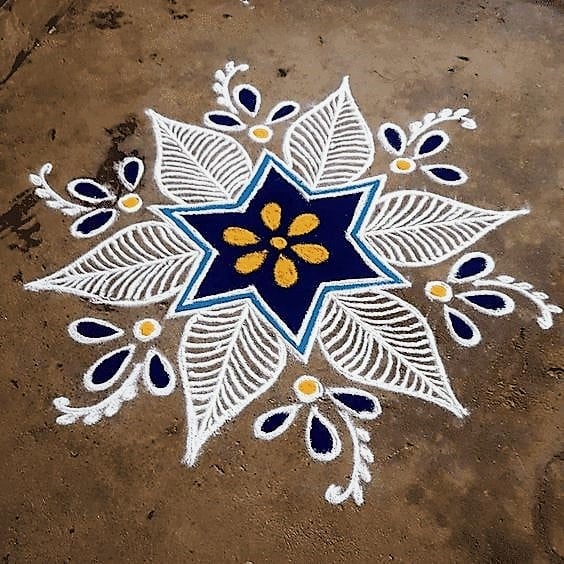 4x4 dots Rangoli