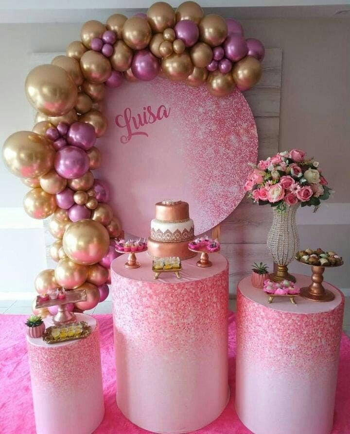 Simple Birthday Stage Decoration For the Girls