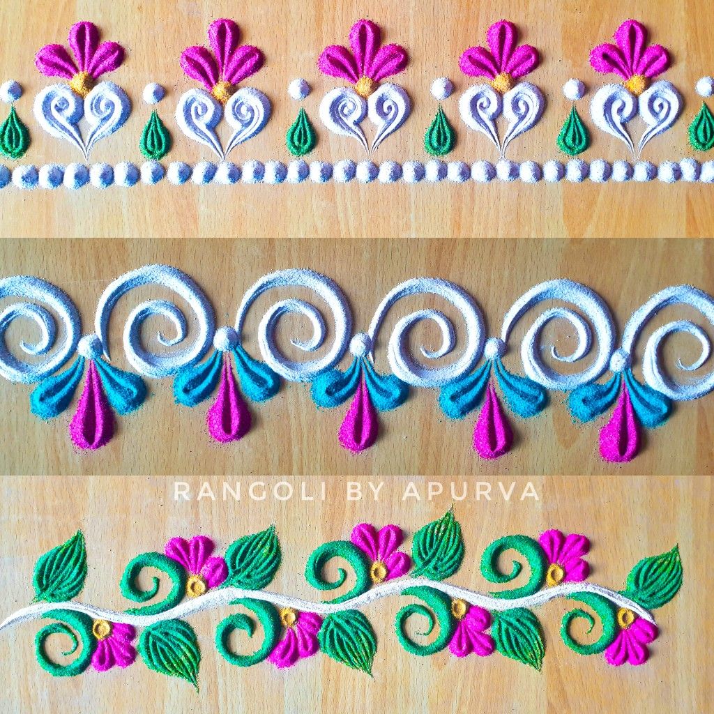 Top 10 Beautiful and Attractive Border Rangoli Designs