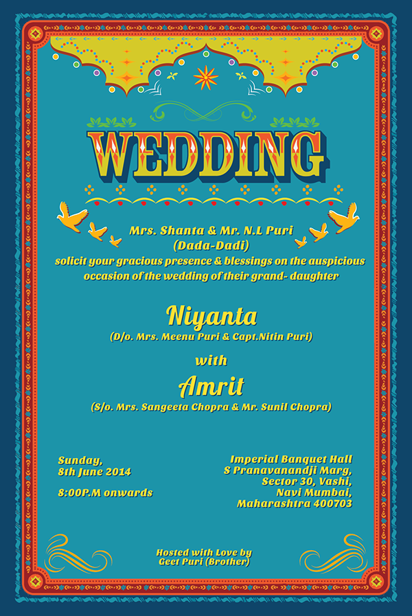 Bollywood Style Shadi Card Design