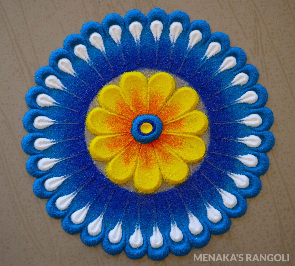 Easy and Simple Diwali Rangoli