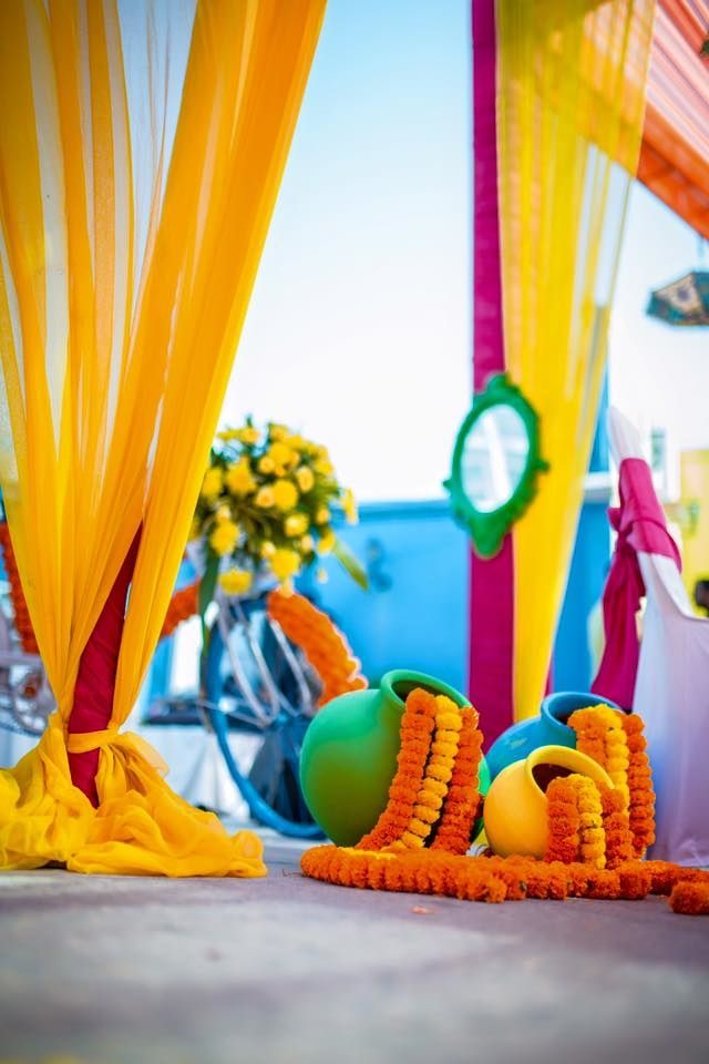 Multi-Coloured Wedding Kalash Decoration
