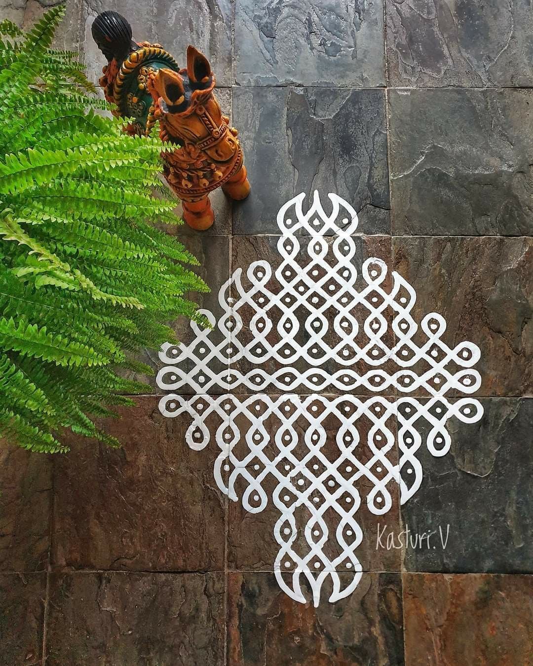 Kasturi Kalka Rangoli Designs with Dots