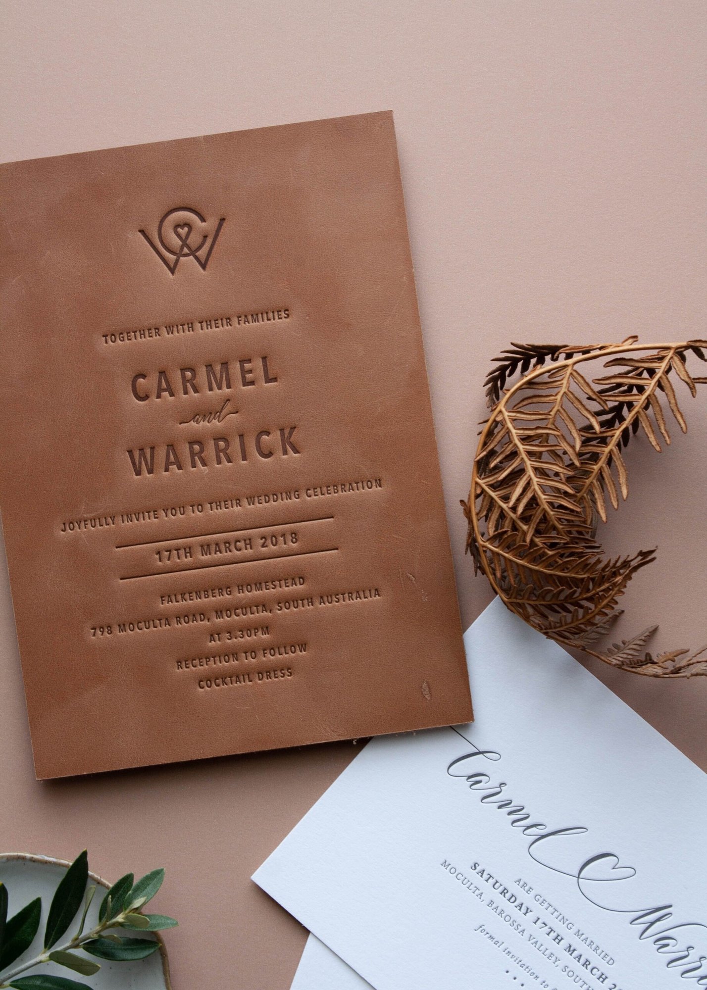 The Leather Marriage Invitation Idea