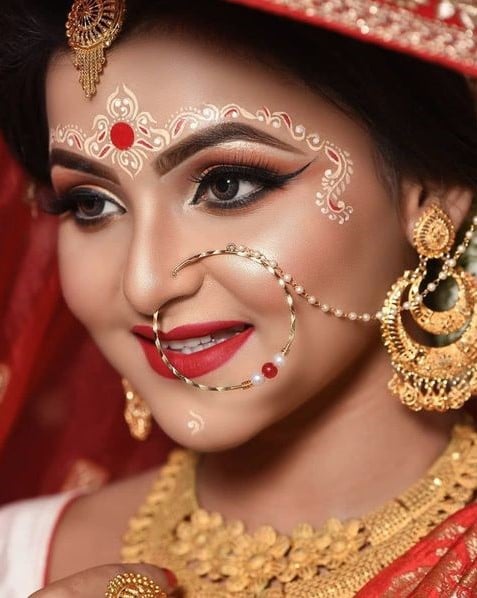 Red and White New Bridal Kolka Design