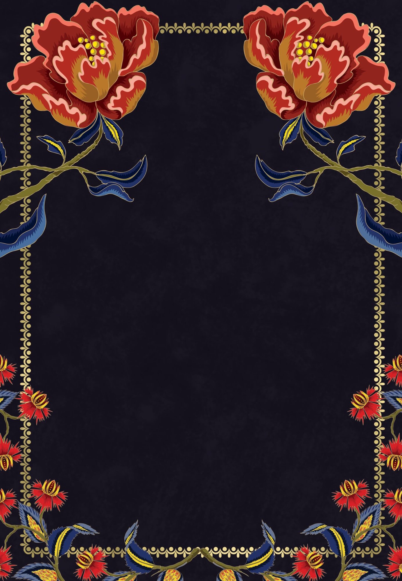 Indian Flowers Royal Wedding Card Backgrounds