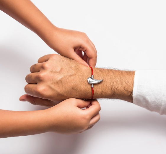 A Powerful Silver Rakhi For The Powerful Sibling