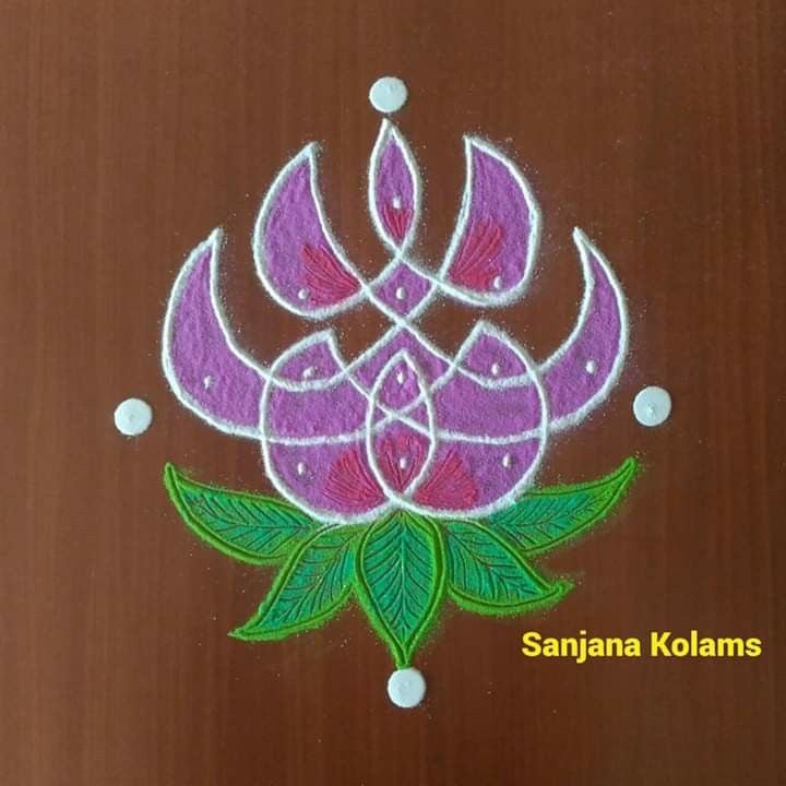 Lotus Border Rangoli Design