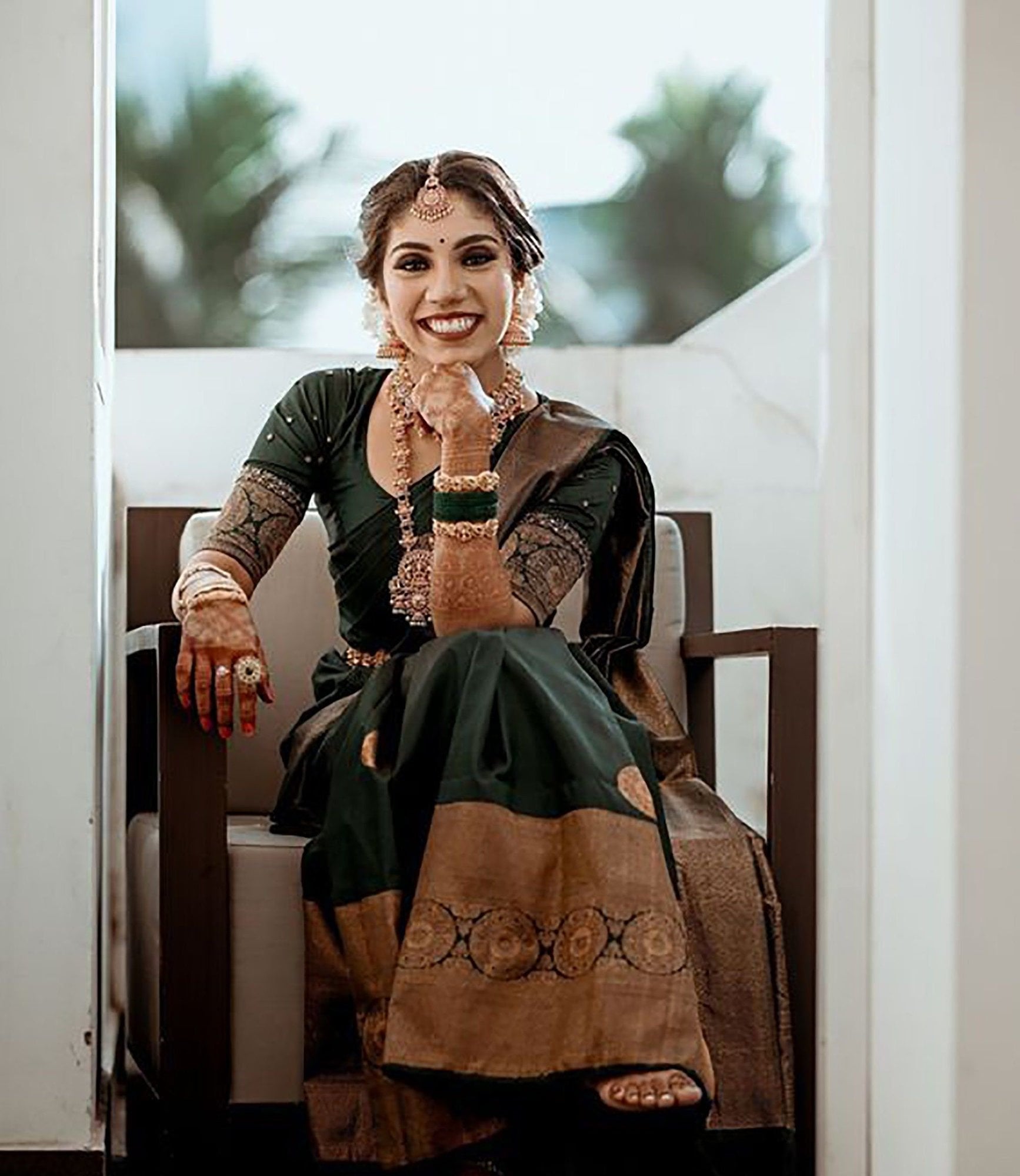 The Paithani Green Bridal Saree