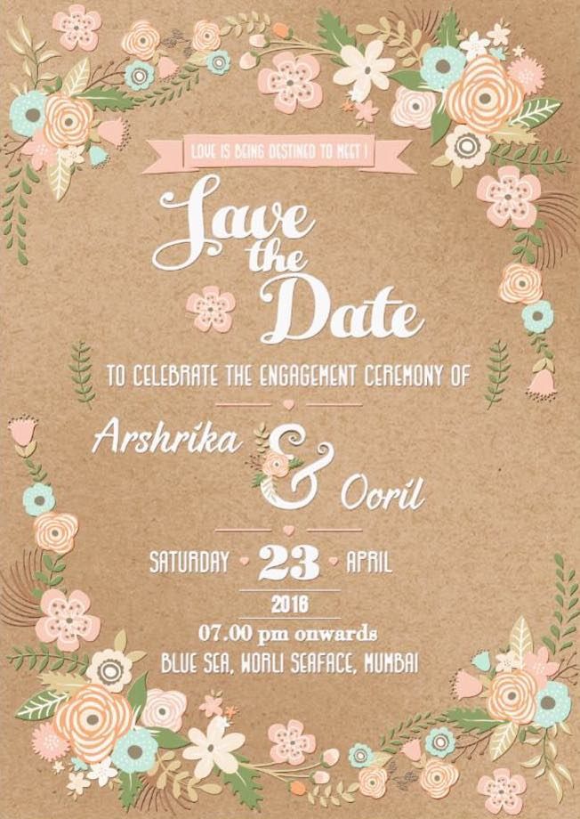 ‘Save the Date’ Shadi Card Design